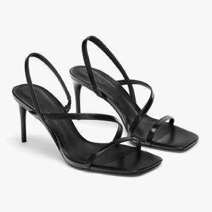 Zara Black scrappy heels